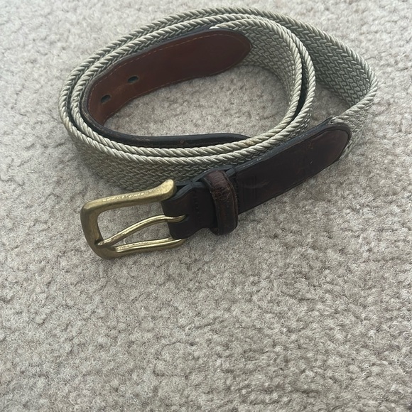Vintage COACH Belt Genuine Leather & Canvas Men’s Belt 3771 Tan Size 38 - Picture 1 of 12
